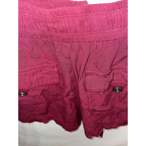 Bebop Casual Shorts Women’s Size Medium Red Zip Fly Drawstring Pockets - Picture 9 of 12